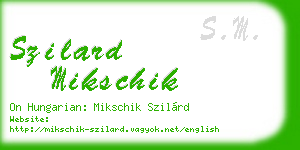 szilard mikschik business card