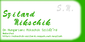 szilard mikschik business card
